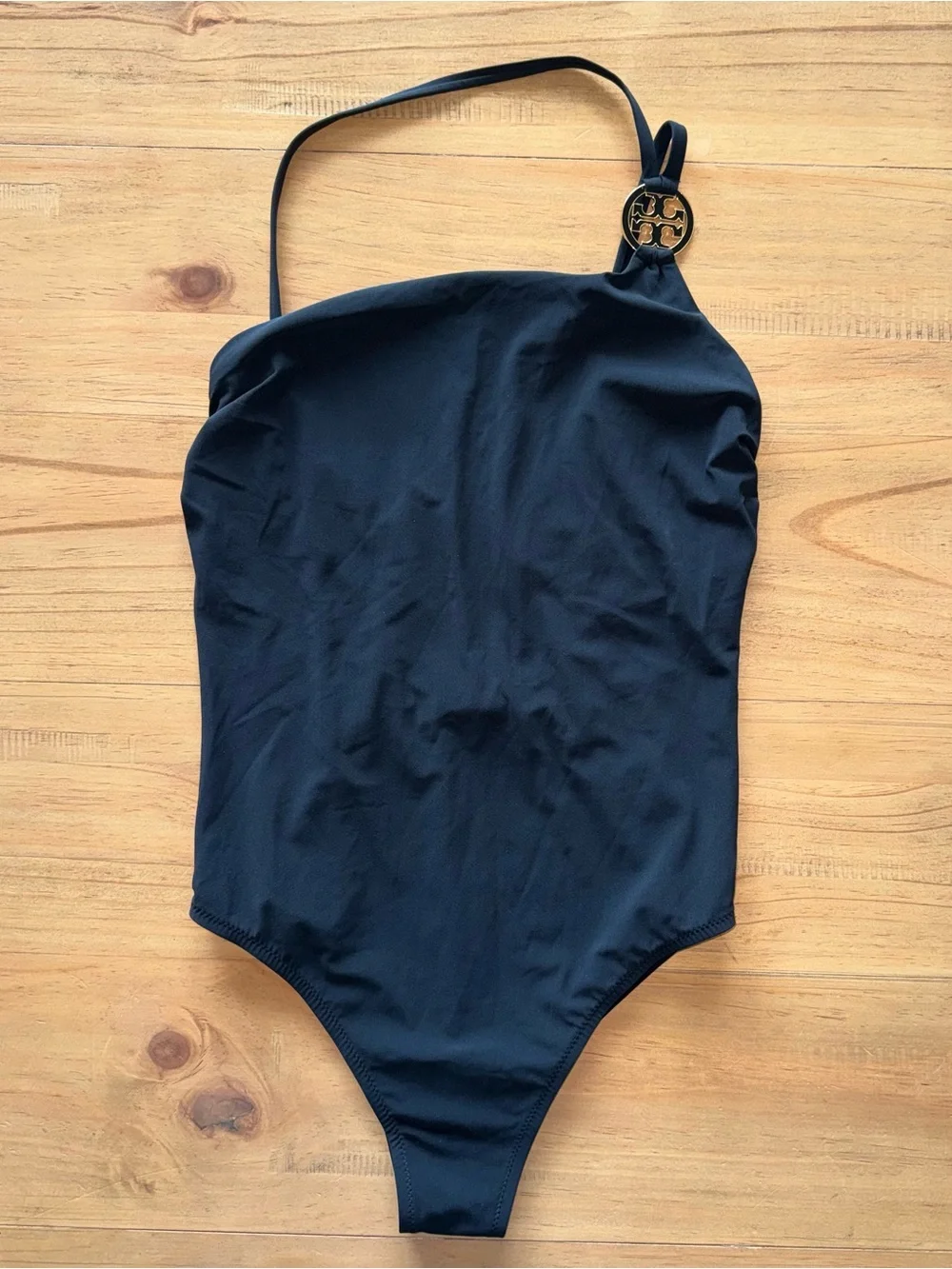Tory Burch One-Shoulder Black One Piece Swimsuit Woman’s Size M